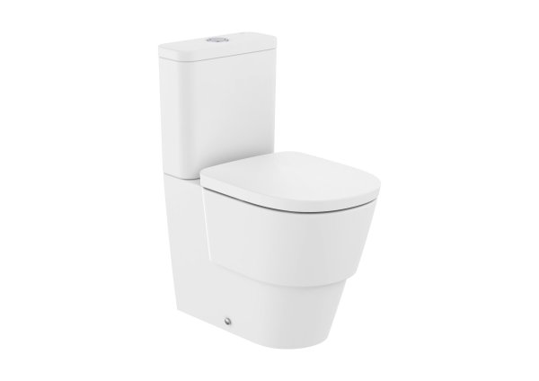 Roca Tura Close Coupled Rimless Toilet - Matt White