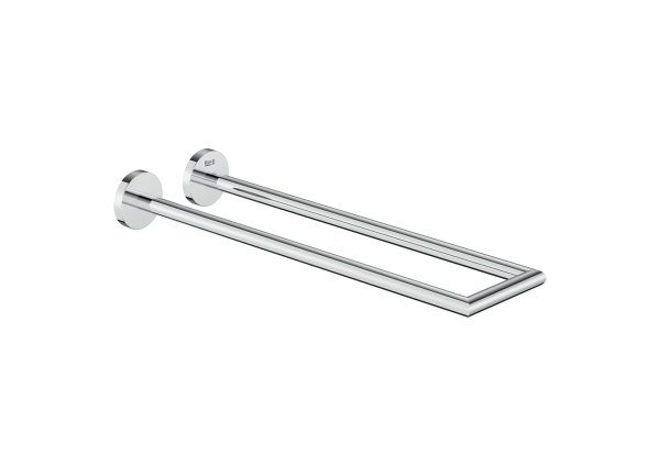 Roca Hotels Round 400mm Double Towel Rail - Chrome