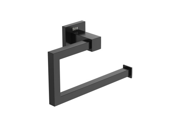 Roca Hotels Square Towel Ring - Matt Black