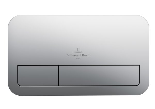 Villeroy & Boch ViConnect 200S Dual Flush Plate - Brushed Chrome