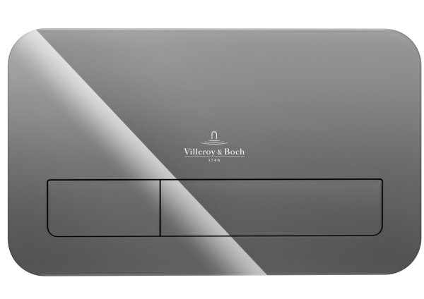 Villeroy & Boch ViConnect 200G Dual Flush Plate - Gloss Grey