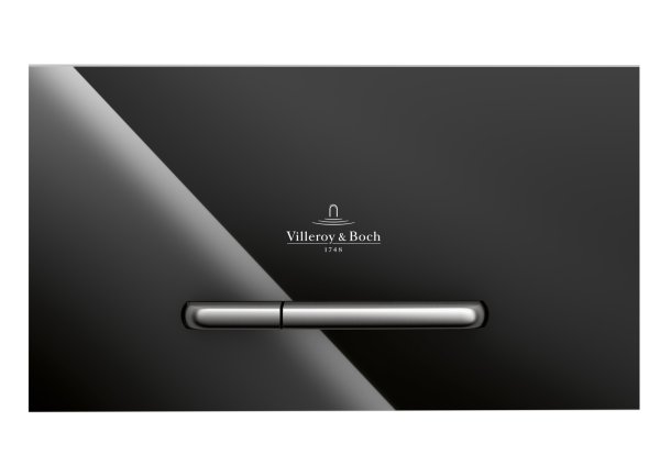 Villeroy & Boch ViConnect 300G Dual Flush Plate - Gloss Black