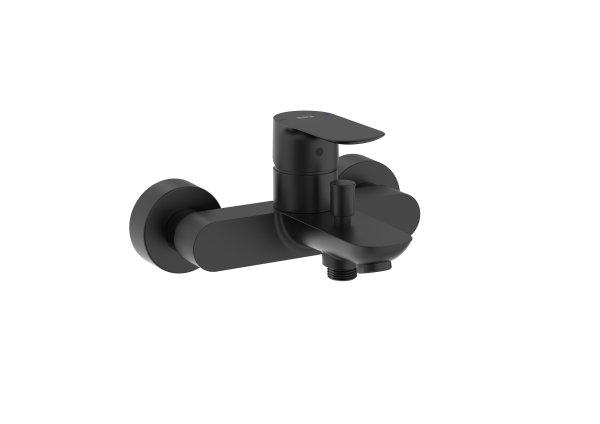 Roca Cala Wall-Mounted Bath/Shower Mixer - Matt Black