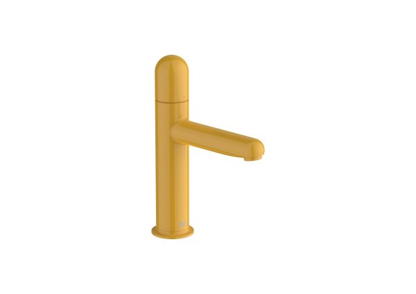 Roca Nu Small Basin Mixer with Dome Handle - Honey Yellow