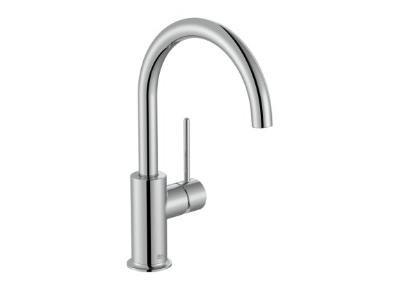 Roca Nu Large Basin Mixer with Integrated Lateral Pin Handle - Chrome