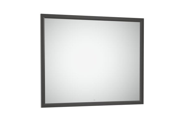 Roca Romea 1000mm Mirror with Wooden Frame - Anthracite Satin