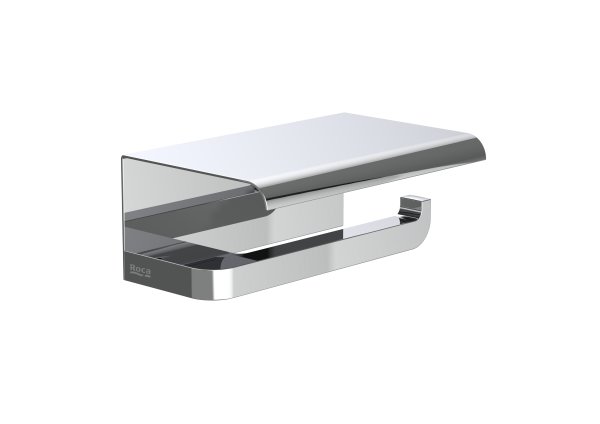 Roca Record Toilet Roll Holder with Cover - Chrome