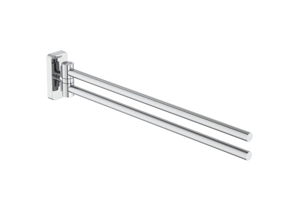 Roca Sonata Double Swivel Towel Rail - Chrome