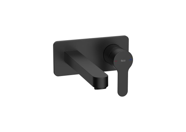 Roca L20 Wall-Mounted Basin Mixer - Matt Black