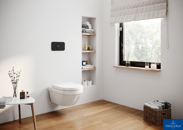 Villeroy & Boch Viconnect Pro 2.0 Wall Installation Frame Bundle with Architectura Round WC & Matt Black Flush Plate