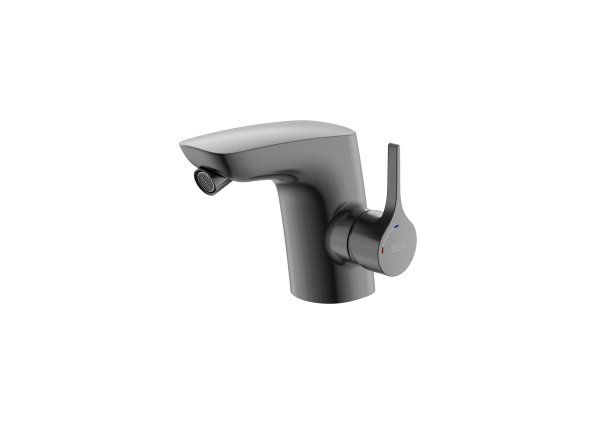 Roca Insignia Single Lever Bidet Mixer - Brushed Titanium Black