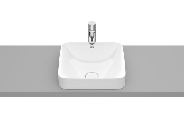 Roca Inspira 370mm Square Inset Basin - White