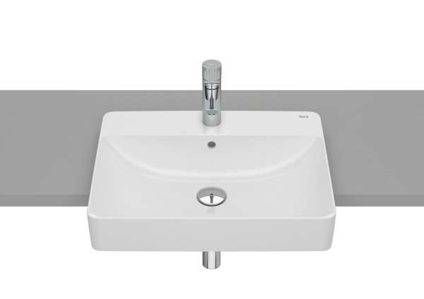 Roca Inspira 550mm Semi Recessed Basin - White