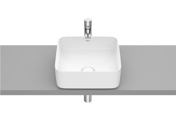 Roca Inspira 370mm Square Countertop Basin - Matt White