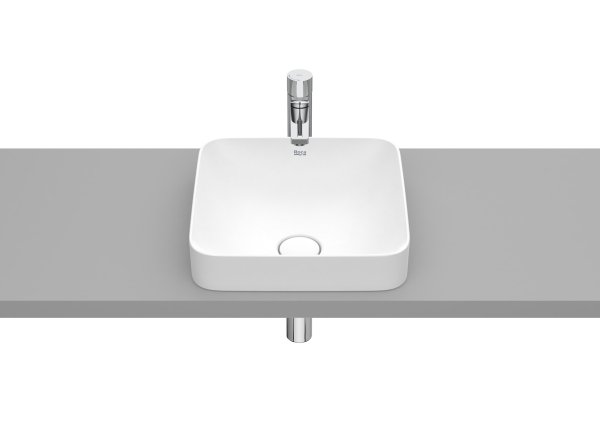 Roca Inspira 370mm Square Inset Basin - Matt White