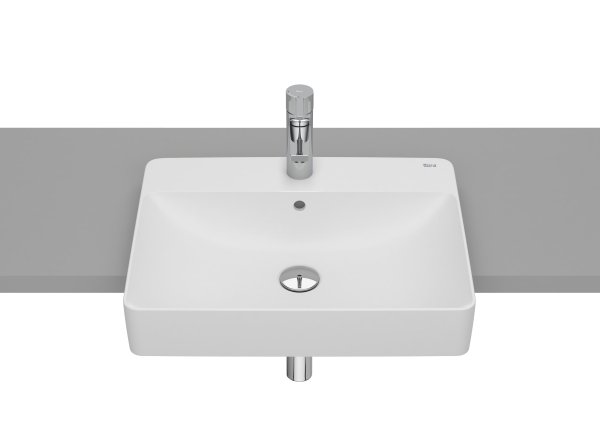 Roca Inspira 550mm Semi Recessed Basin - Matt White