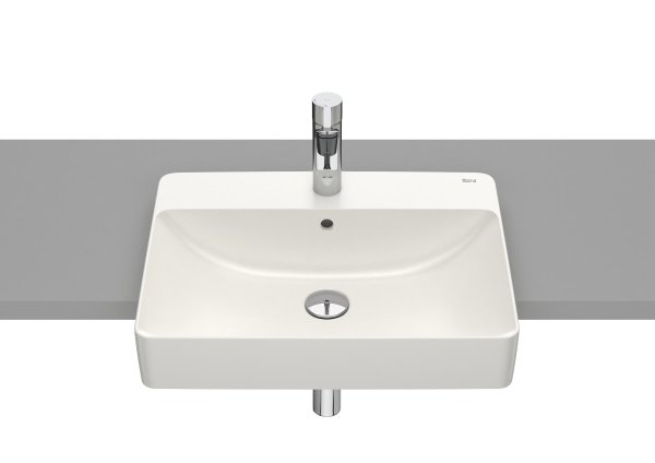 Roca Inspira 550mm Semi Recessed Basin - Beige