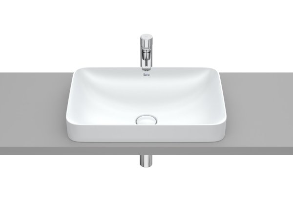 Roca Inspira 550mm Square Inset Basin - Pearl