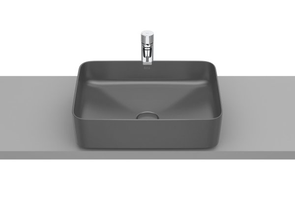 Roca Inspira 500mm Square Countertop Basin - Onyx