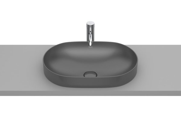 Roca Inspira 550mm Round Inset Basin - Onyx