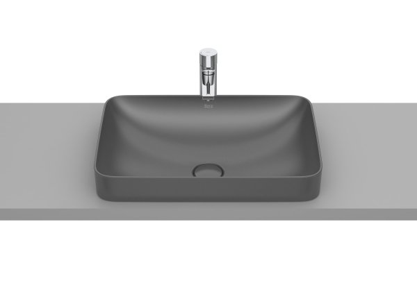 Roca Inspira 550mm Square Inset Basin - Onyx