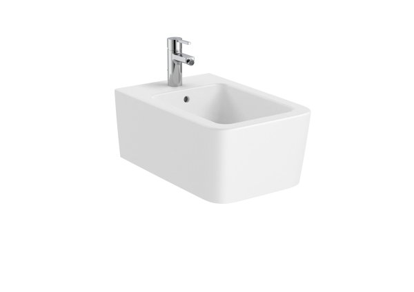 Roca Inspira Square Wall-Hung Bidet - Matt White