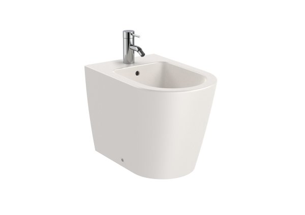 Roca Inspira Round Back-to-Wall Bidet - Beige