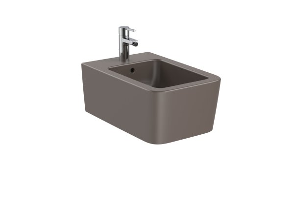 Roca Inspira Square Wall-Hung Bidet - Coffee