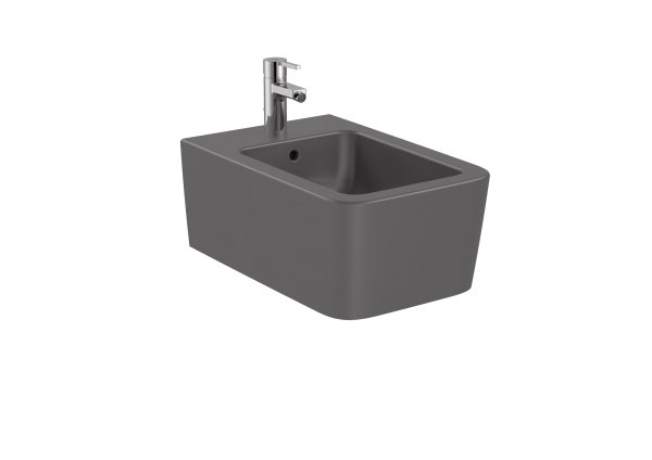 Roca Inspira Square Wall-Hung Bidet - Onyx