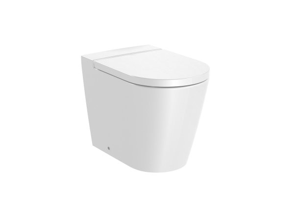 Roca Inspira Round Back-to-Wall Rimless Toilet - White