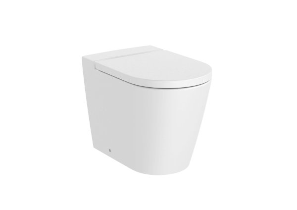 Roca Inspira Round Back-to-Wall Rimless Toilet - Matt White