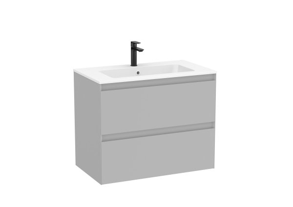 Roca Tenue 800mm 2 Drawer Vanity Unit & Basin - Pearl