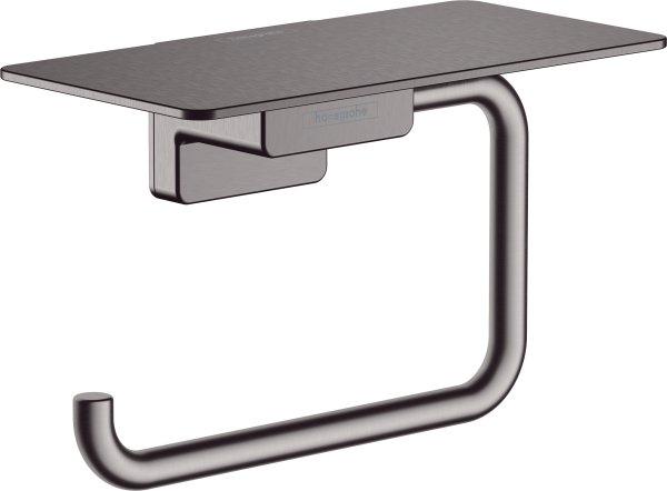 Hansgrohe Addstoris Roll Holder with Shelf - Brushed Black Chrome