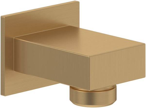 Villeroy & Boch Universal Square Shower Wall Outlet - Brushed Gold