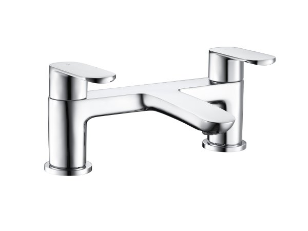 The White Space Vital Deck Mounted Bath Filler - Chrome