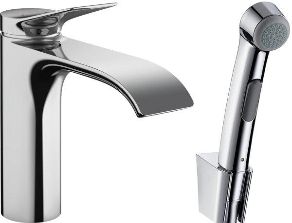 Hansgrohe Vivenis Single Lever Basin Mixer with Bidette Hand Shower & Shower Hose 160cm