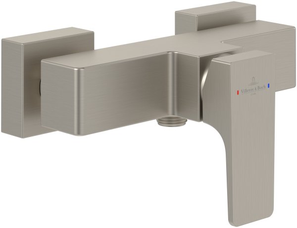 Villeroy & Boch Architectura Square Single-Lever Shower Mixer - Matt Brushed Nickel