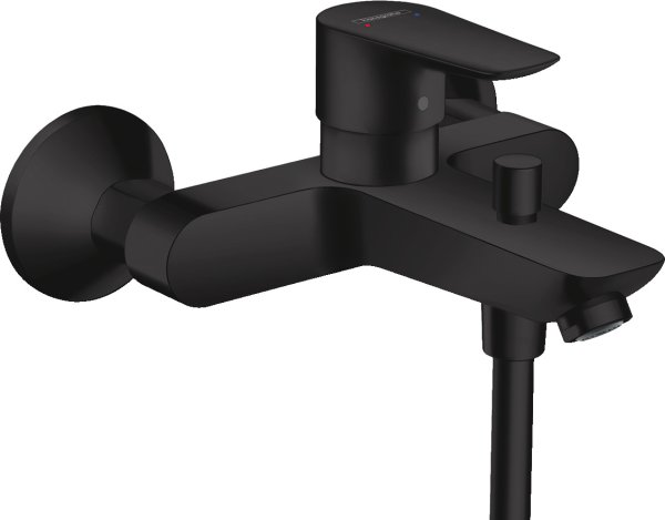 Hansgrohe Talis E Single Lever Manual Bath Mixer for Exposed Installation - Matt Black