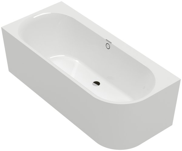 Villeroy & Boch Oberon 2.1 1800 x 800mm Left Corner Back-To-Wall Bath - White Alpin