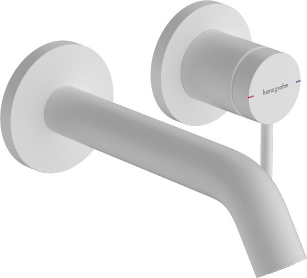 Hansgrohe Tecturis S Single Lever Basin Mixer for Concealed Installation Wall-Mounted Ecosmart+ with Spout 16,5cm - Matt White