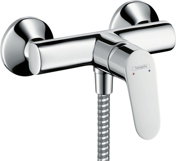 Hansgrohe Focus Single Lever Manual Shower Mixer for Exposed Installation With 2 Flow Rates - Chrome