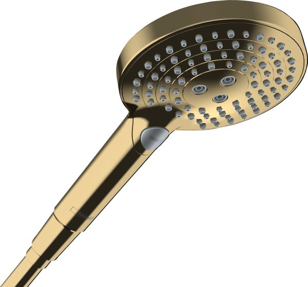 Hansgrohe Raindance Select S Hand Shower 120 3jet Powderrain - Polished Gold-Optic