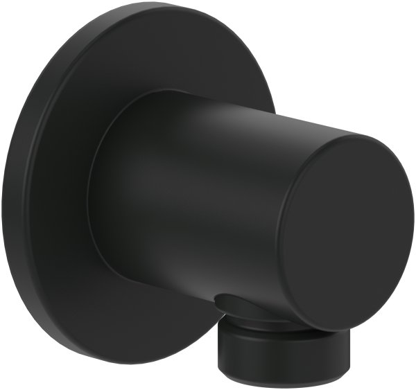 Villeroy & Boch Universal Round Shower Wall Outlet - Matt Black