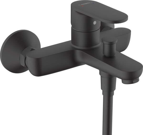 Hansgrohe Vernis Blend Single Lever Bath Mixer for Exposed Installation - Matt Black