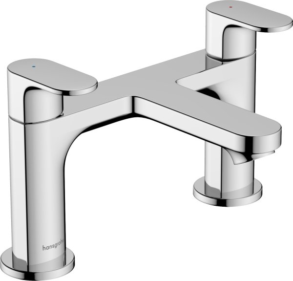 Hansgrohe Rebris S 2-Hole Rim Mounted Bath Mixer - Chrome