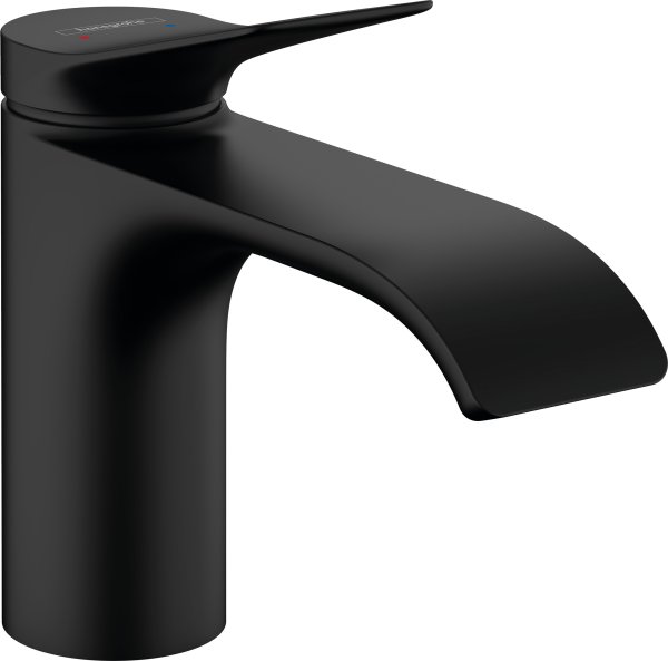 Hansgrohe Vivenis Single Lever Basin Mixer 80 with Pop-Up Waste Set - Matt Black