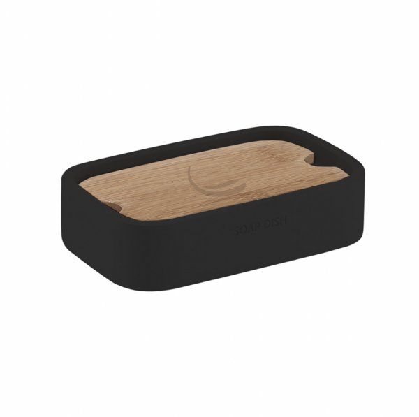 Origins Living Ninfea Soap Dish - Black/Bamboo