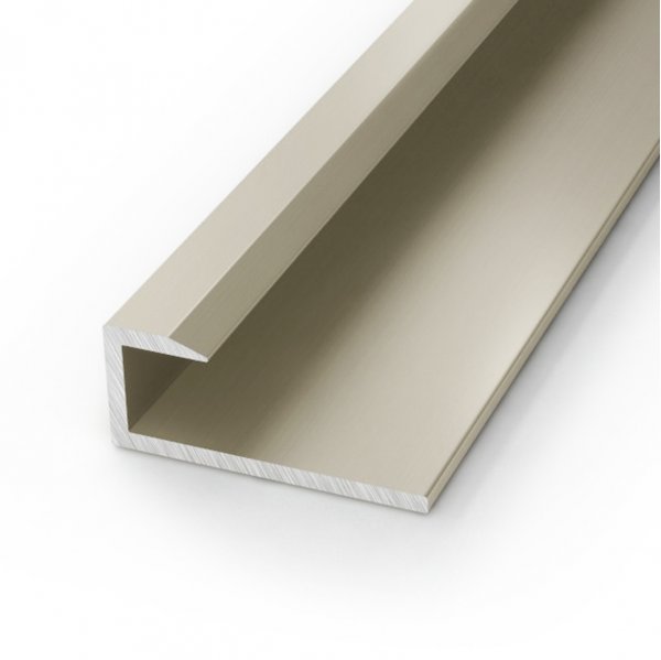 Zest Aluminium End Caps 2600mm x 6mm x 18mm For Use with 5mm Panels - Titanium