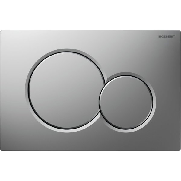 Geberit Sigma 01 Round Dual Flush Plate with Anti-Fingerprint Coating - Matt Chrome