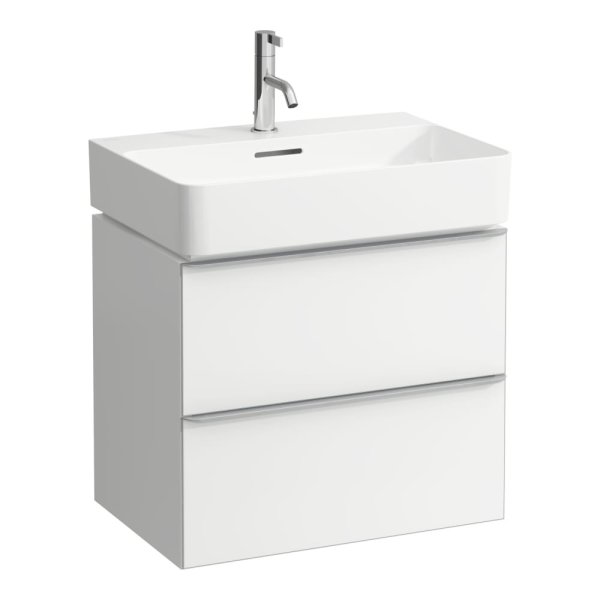 Laufen Space 585mm Two Drawer Vanity Unit - Matt White